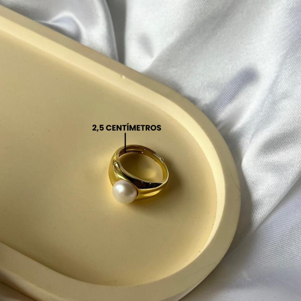 Anillo con perla de cultivo