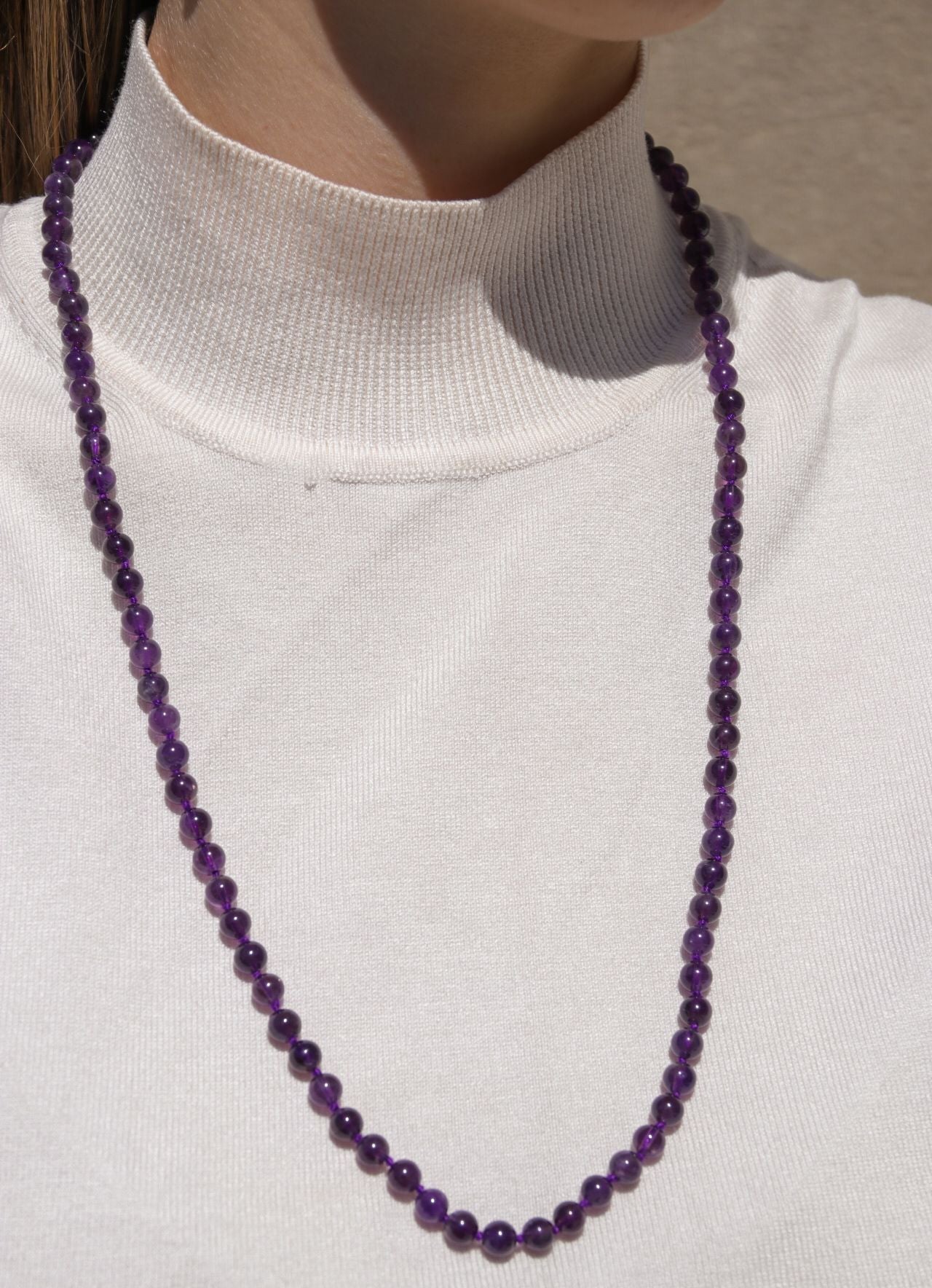 Collar largo amatista