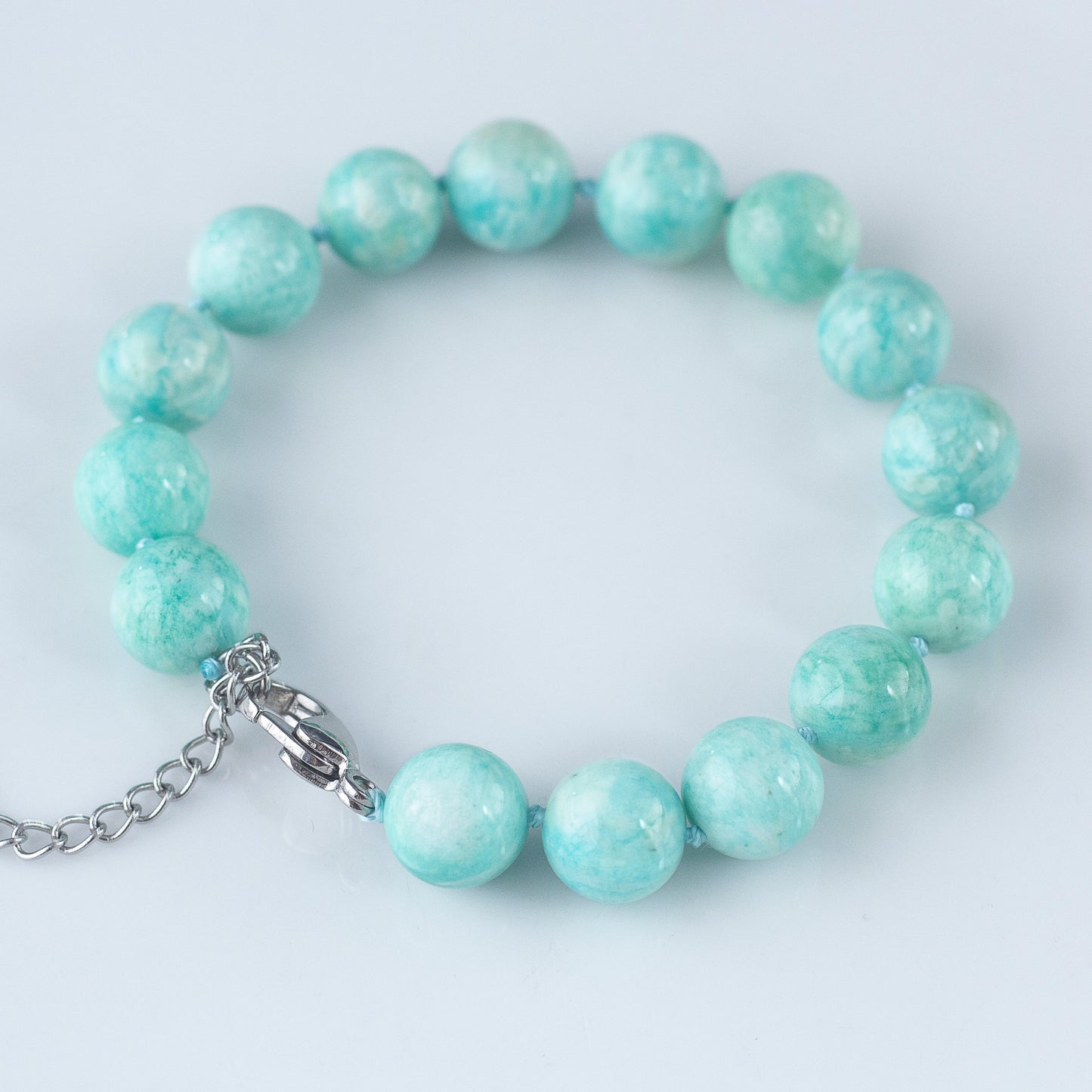 Pulsera amazonita calidad A con broche