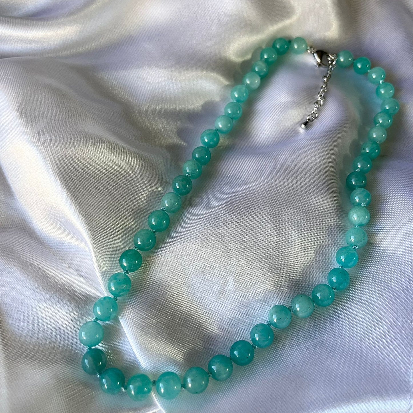 Collar cuarzo celeste