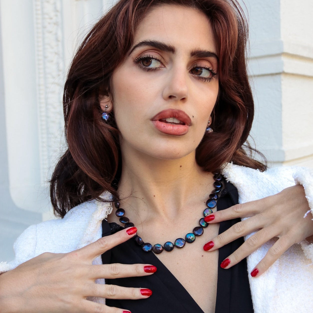 Caravana Perla moneda Negra