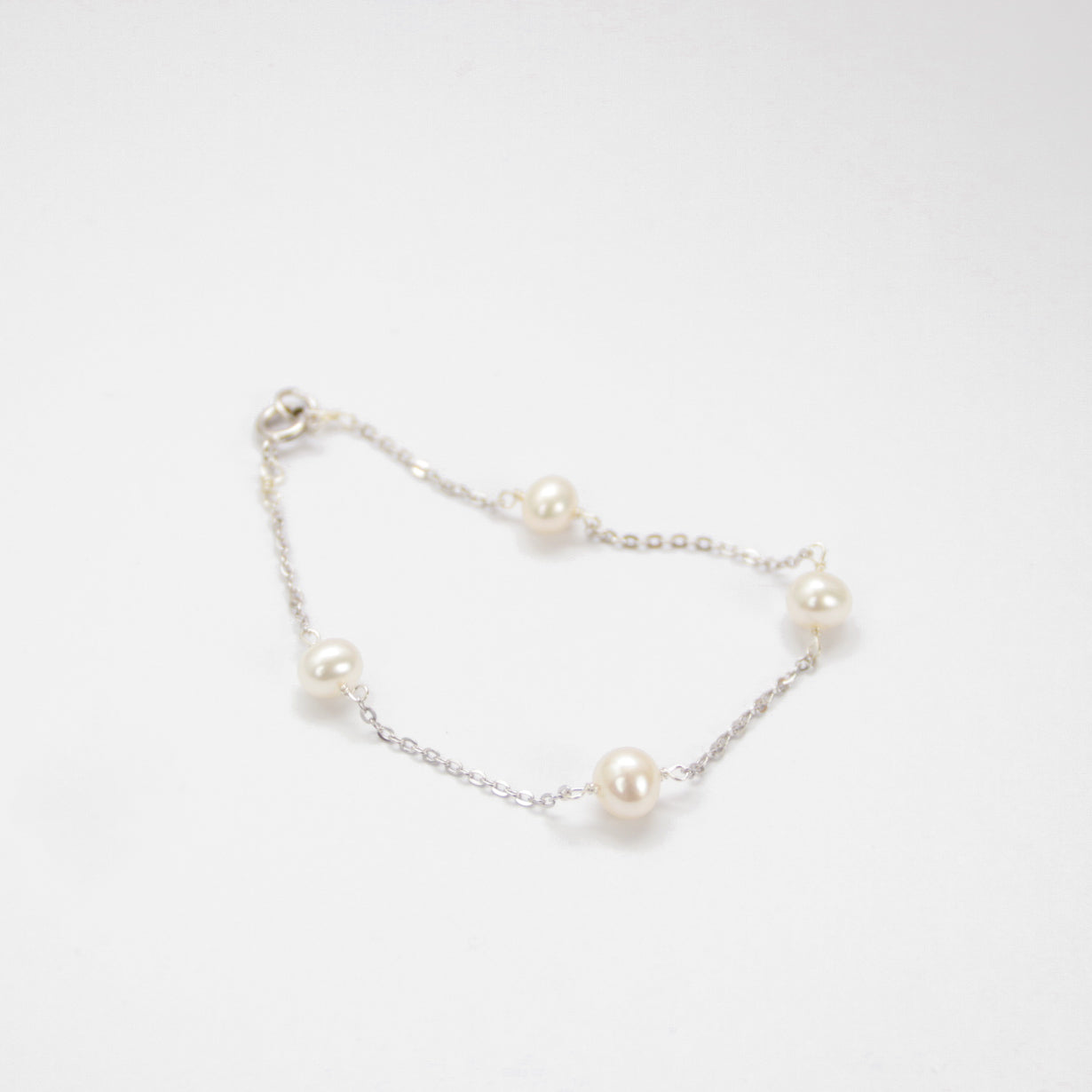 Pulsera Cadena de Plata y Perlas de Cultivo