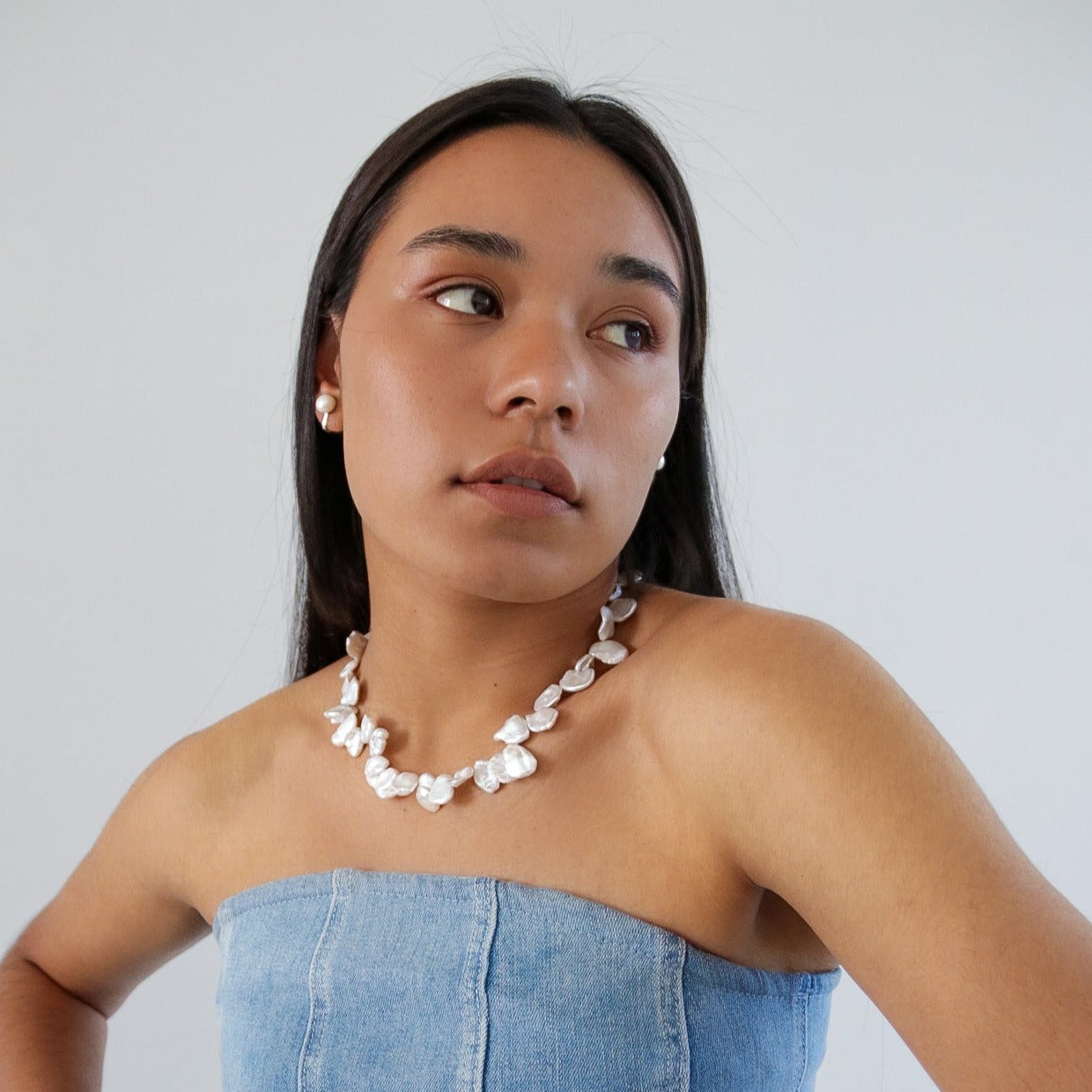 Collar Perla Recultivada Irregular