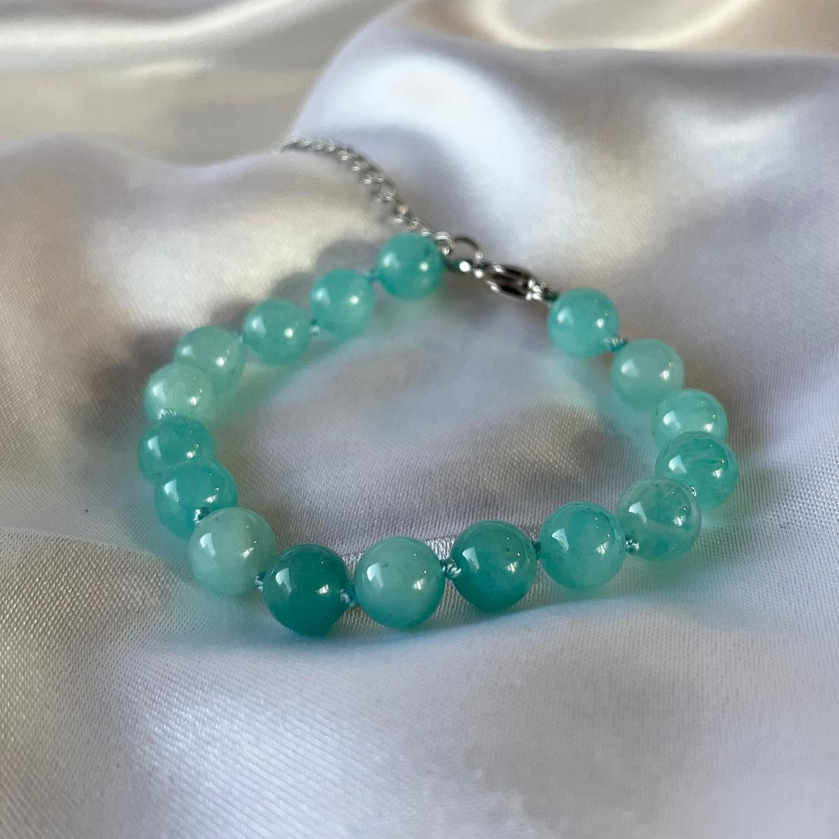 Pulsera cuarzo celeste