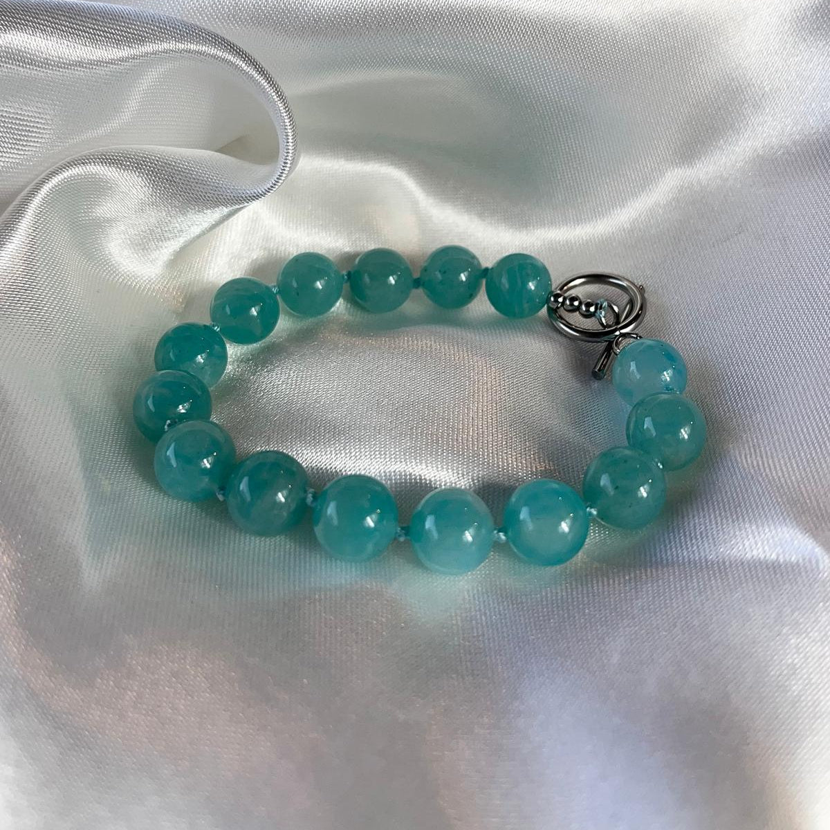 Pulsera cuarzo celeste