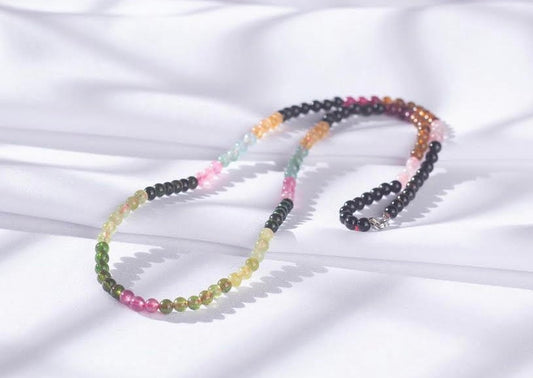 Collar turmalinas y broche oro blanco