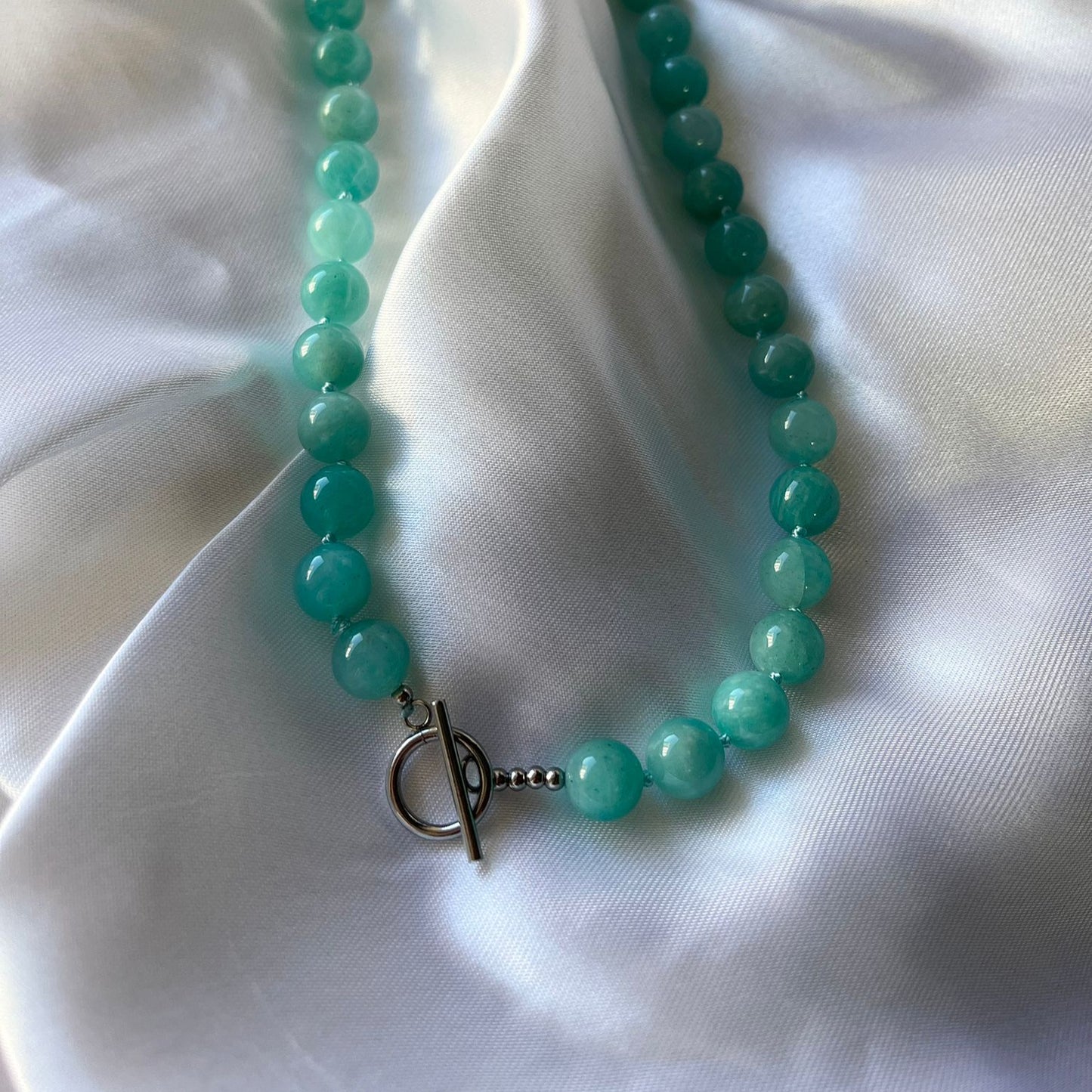 Collar cuarzo celeste
