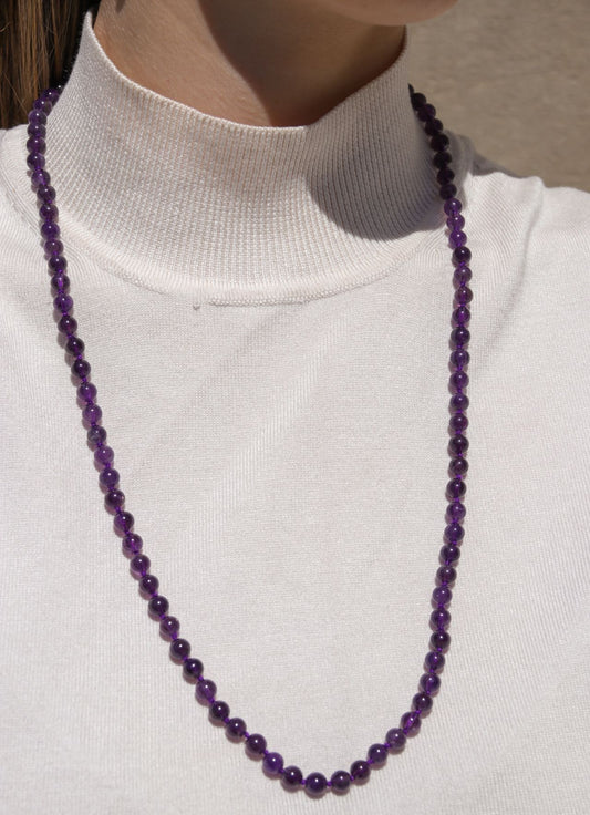 Collar largo amatista