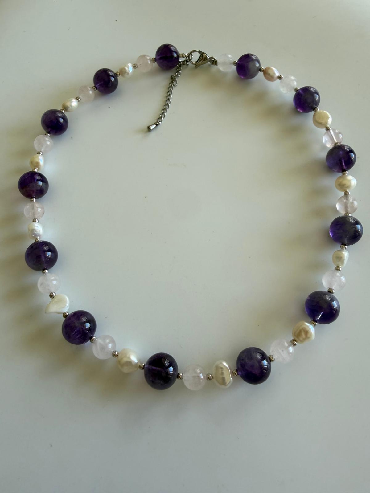Collar Ayla — Amatista y Piedras Naturales