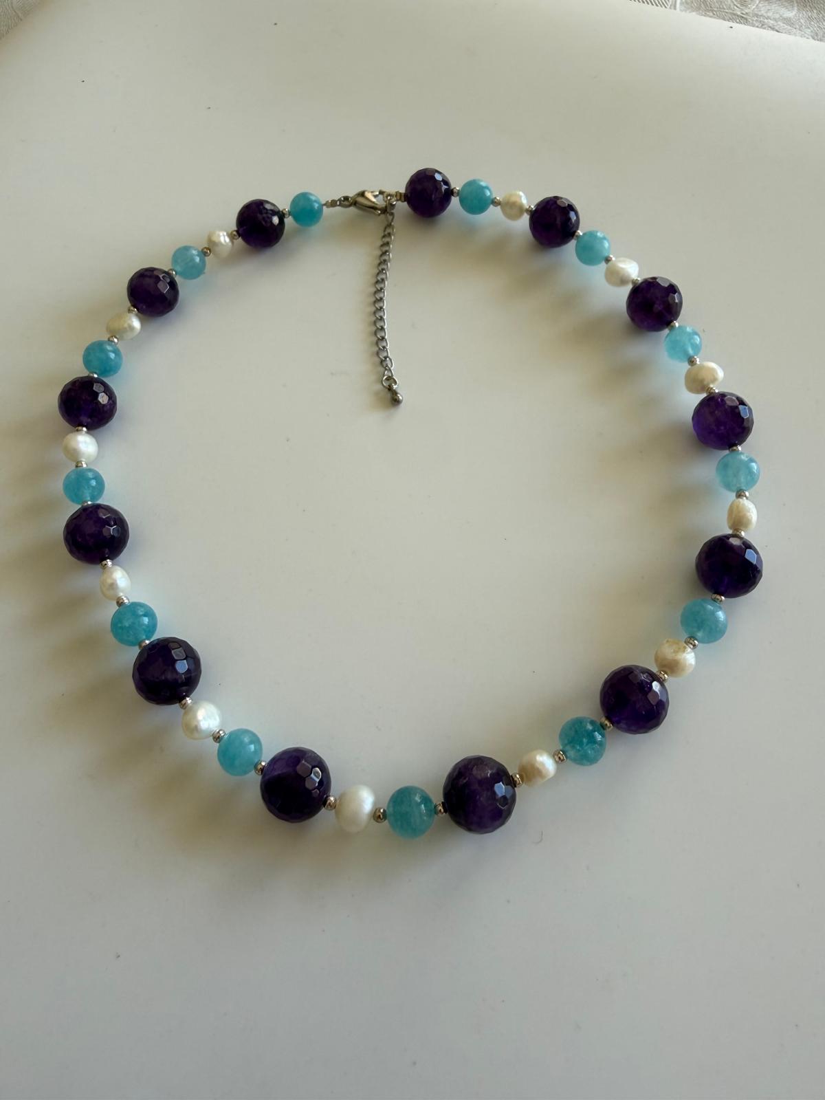 Collar Ayla — Amatista y Piedras Naturales
