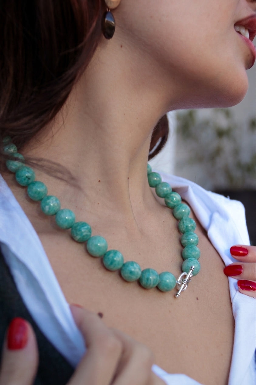 Collar Amazonita Calidad A 8mm