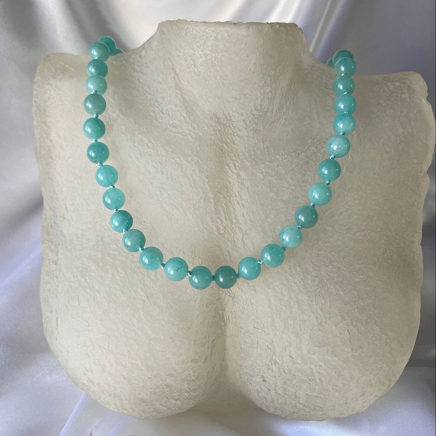Collar cuarzo celeste