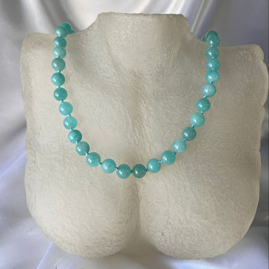 Collar cuarzo celeste