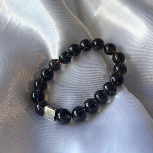 Pulsera cuarzo ahumado con accesorio