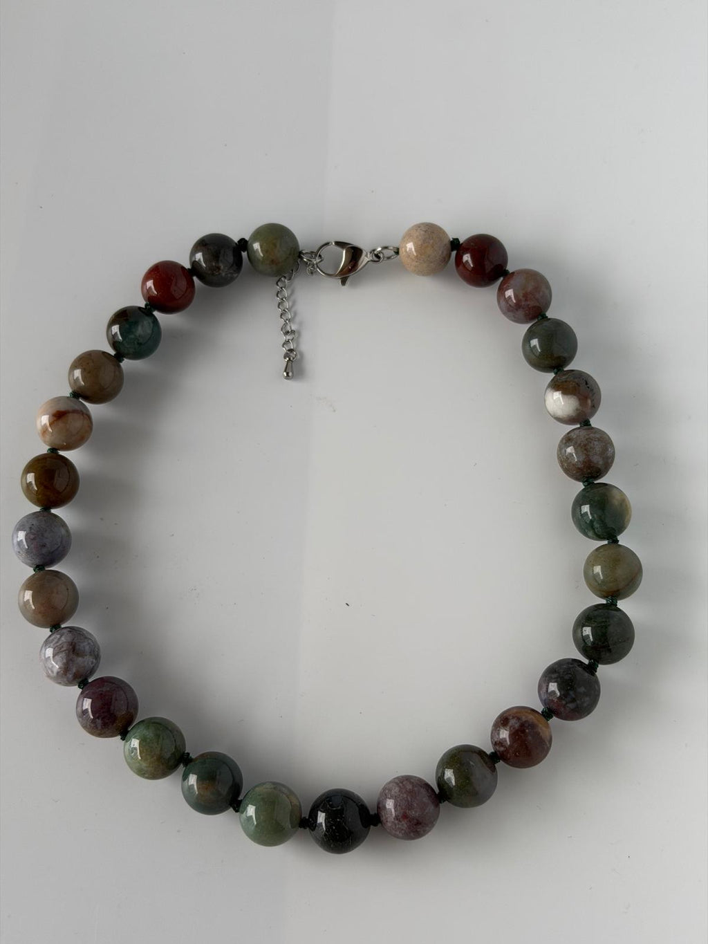 Collar de Ágata India 14mm — vista completa