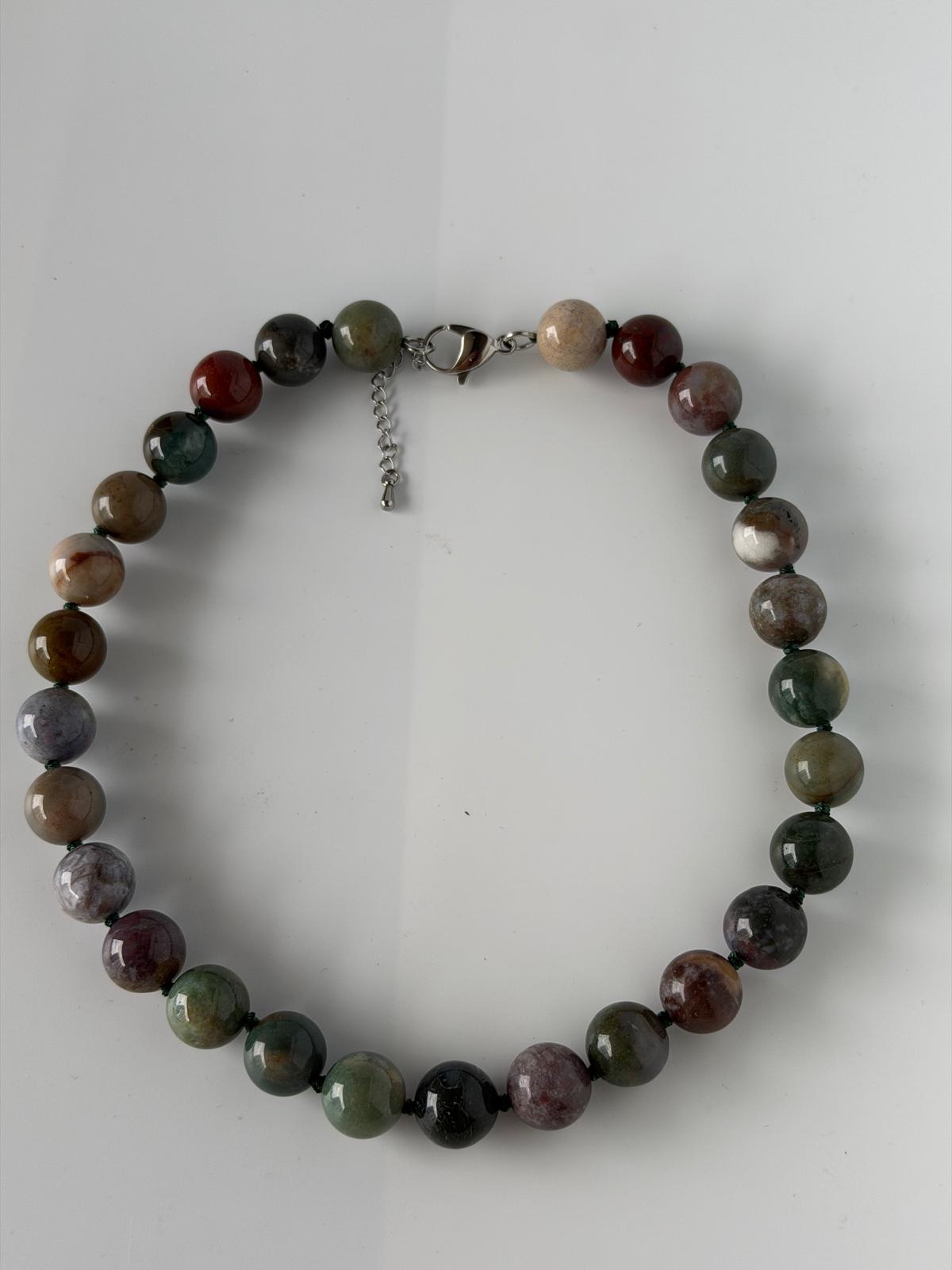 Collar de Ágata India 14mm — vista completa