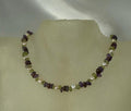Collar de peridoto, granate, amatista y perlas "LIE"