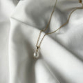 Colgante perla cultivo base goldfilled