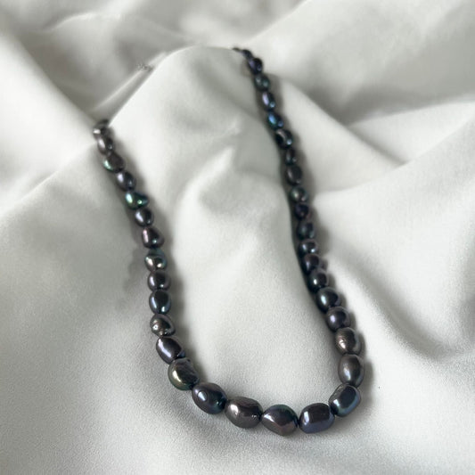 Collar de perlas gota barroca