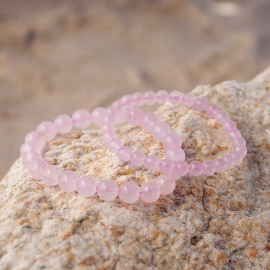 Pulsera cuarzo rosa