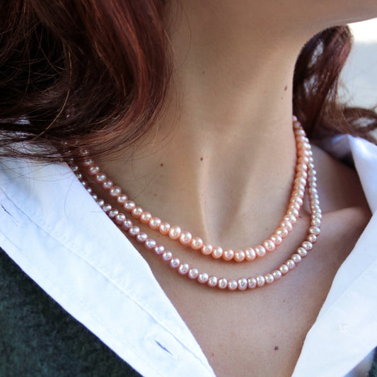 Collar Perlas de Cultivo Semiredonda