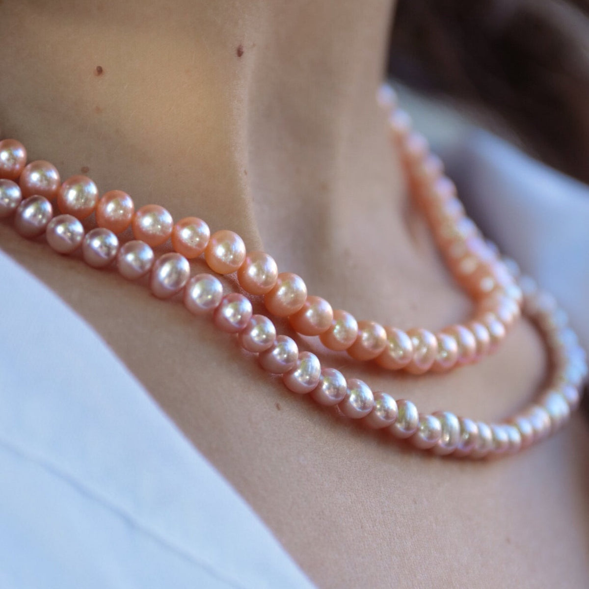 Collar Perlas de Cultivo Semiredonda