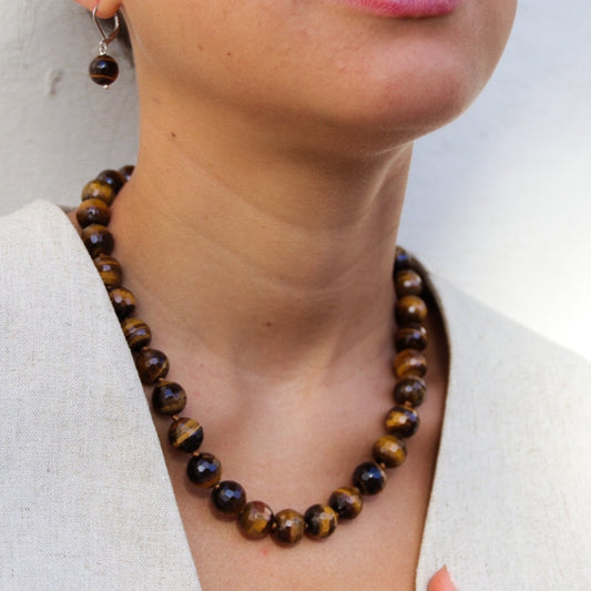 Collar Ojo de Tigre Facetado