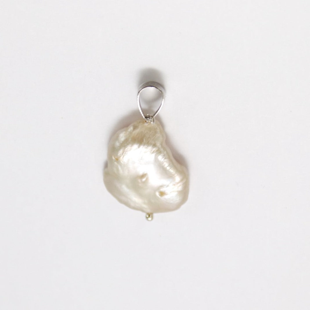 Colgante de Perla de Cultivo Moneda Irregular