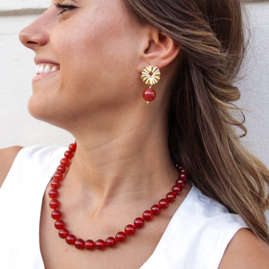 Collar de Ágata Cornalina