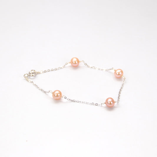 Pulsera Cadena de Plata y Perlas de Cultivo