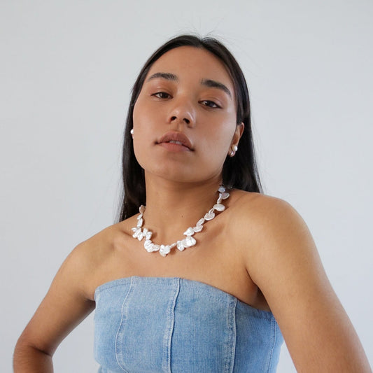 Collar Perla Recultivada Irregular