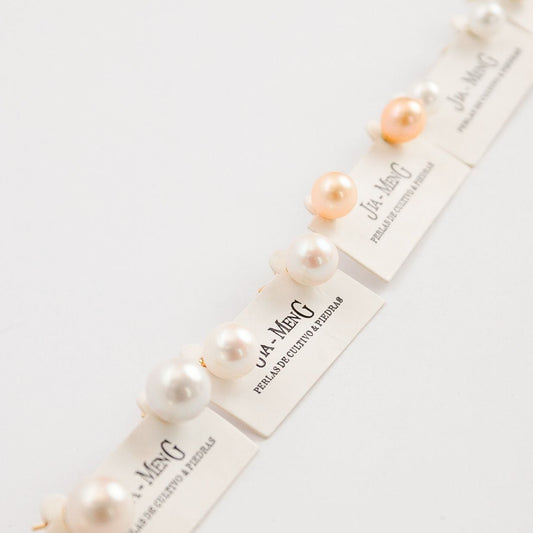 Caravanas de perlas y oro 18k