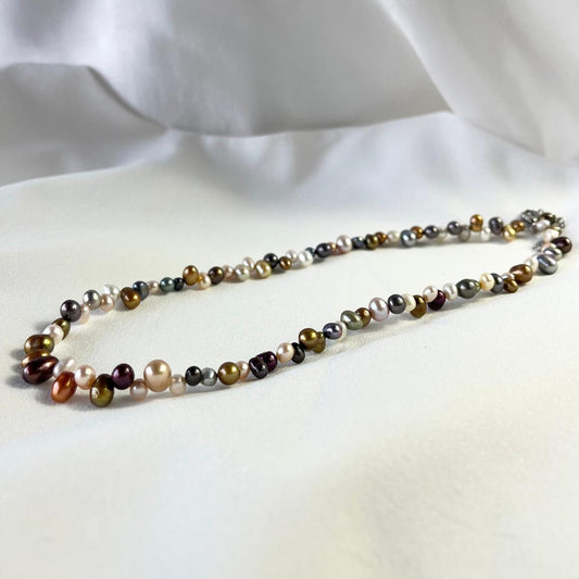 Collar perla perforada 3/7 multicolores