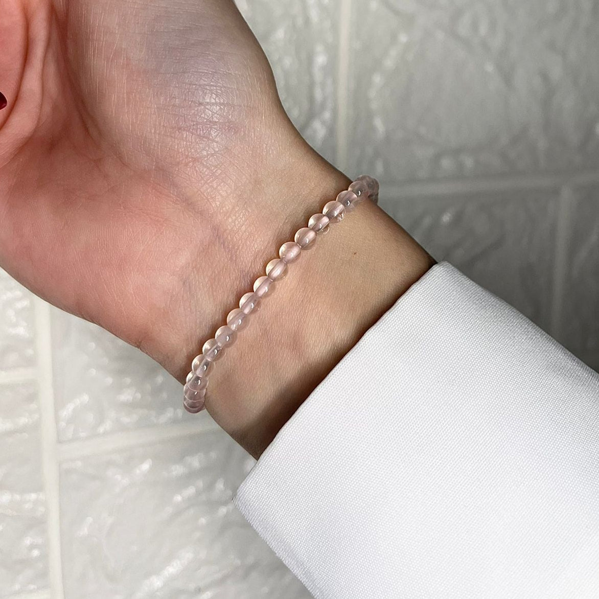 Pulsera cuarzo rosa
