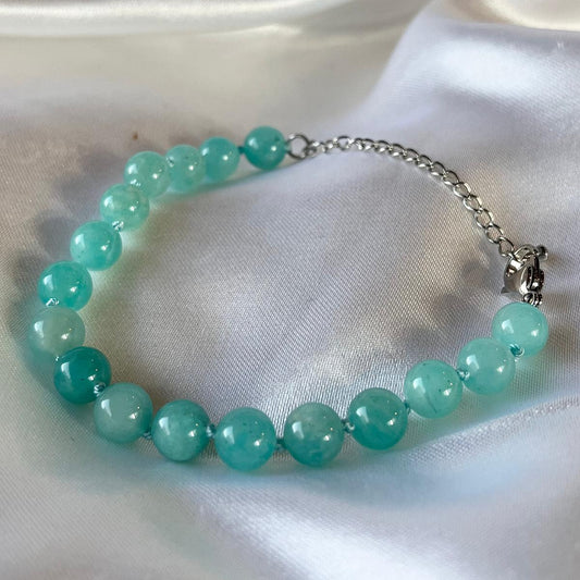 Pulsera cuarzo celeste