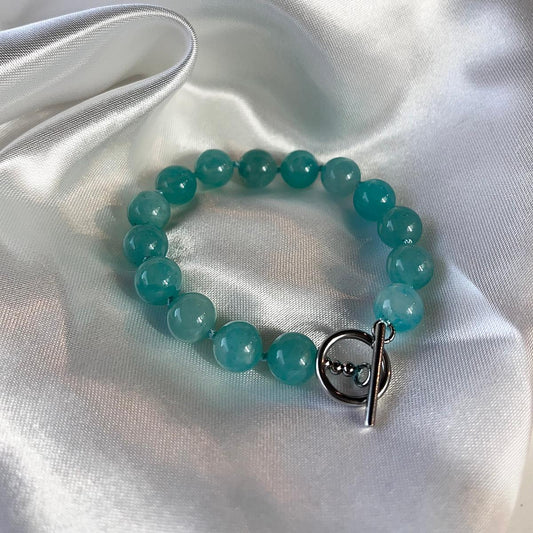 Pulsera cuarzo celeste