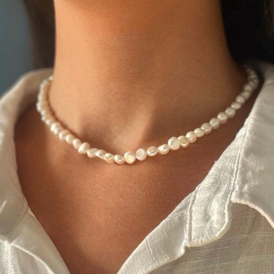 Collar Gargantilla Perlas de Cultivo Barrocas 5mm