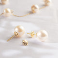 Caravanas de perlas y  oro 18k
